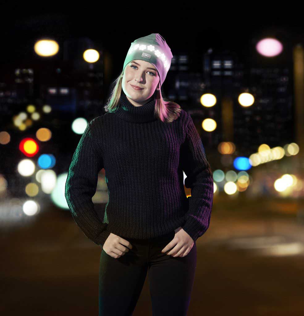 reflective cotton beanie