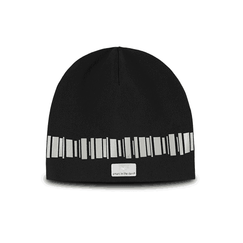 Cool reflective beanie black with pattern of northern lights