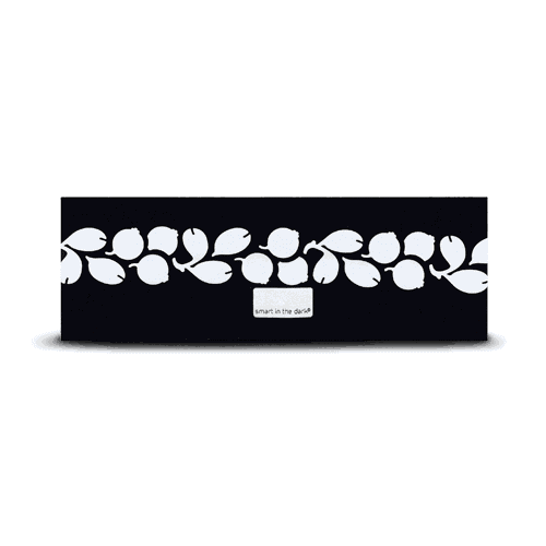 Reflective Headbands black with lingonberry design