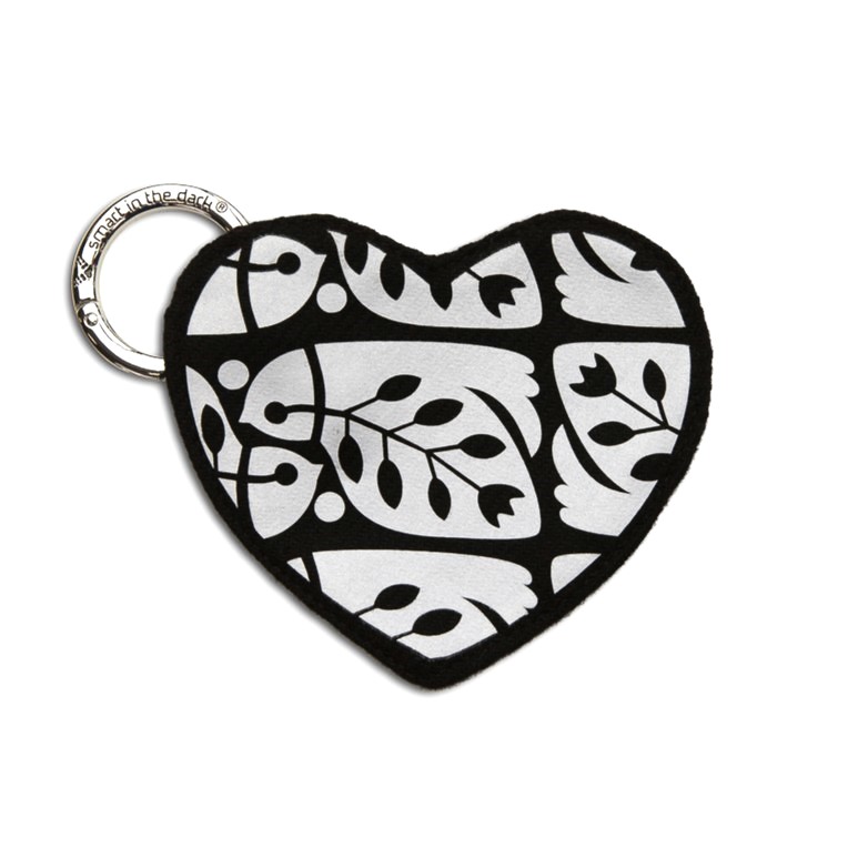 Reflective Heart for Bags Smart in the dark Reflective bag charms that keep you safe