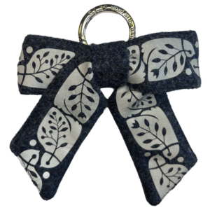 Reflective bow for bags Navy Blue Night Heron Smart in the dark