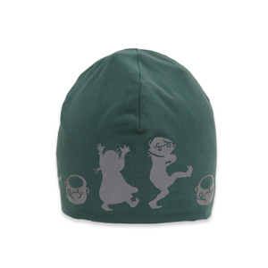 Reflective beanie for children cotton Green Emil in Lonneberga - Smart in the dark