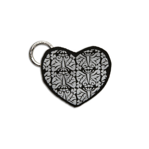 Reflective heart for bags Black Night Butterfly Reflective bag charms Smart in the dark