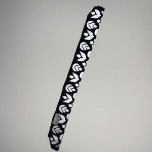 Loke smal reflective sleeve in black for dog leashes and bag straps, pattern: Forest glade, lightweight design with 3M Scotchlite for high visibility in traffic. Smart in the dark