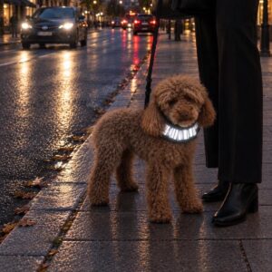 A reflectiveband for dogs with much fur from Smart in the dark
